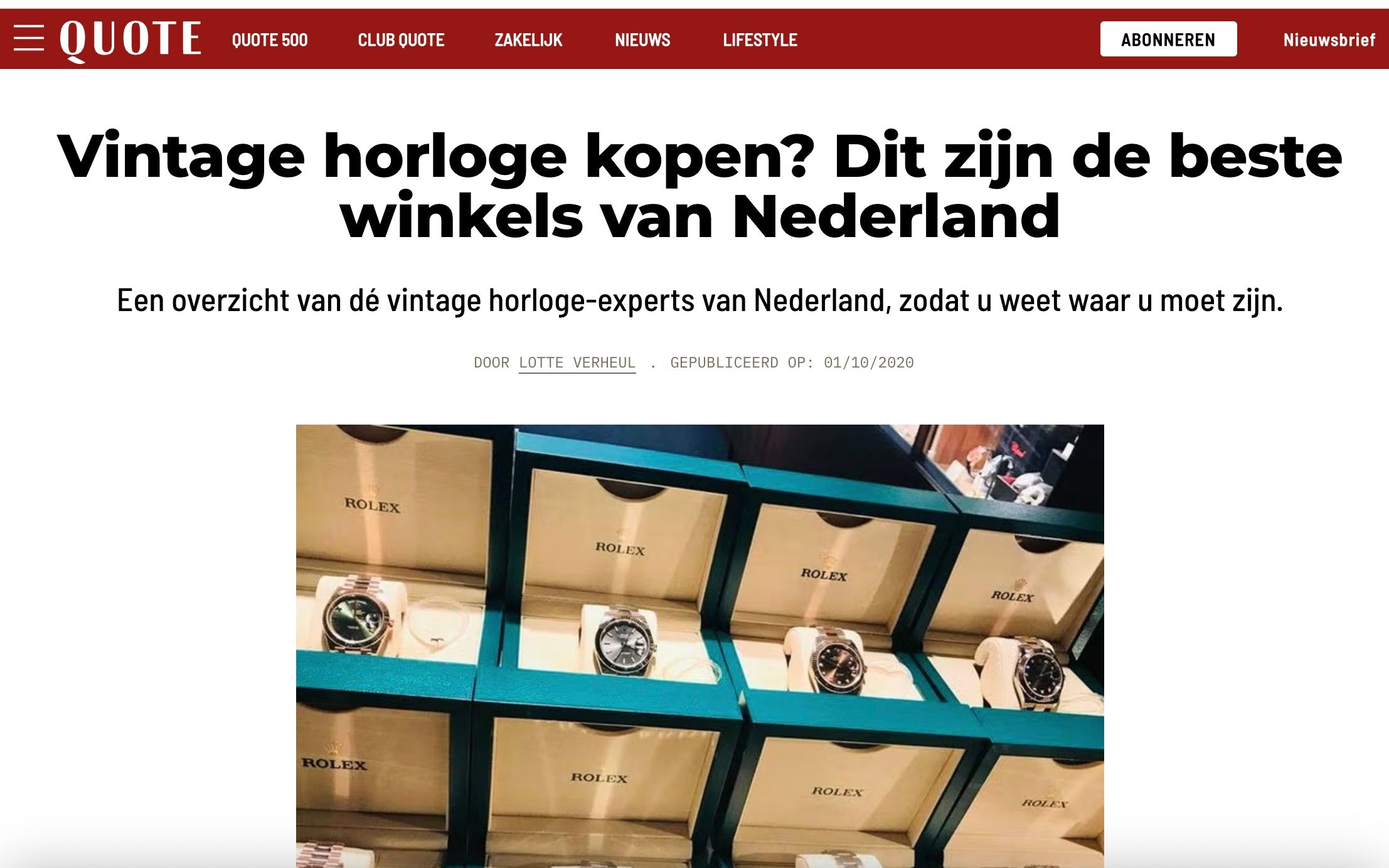WatchWorks Among the Netherlands’ Top Vintage Watch Dealers