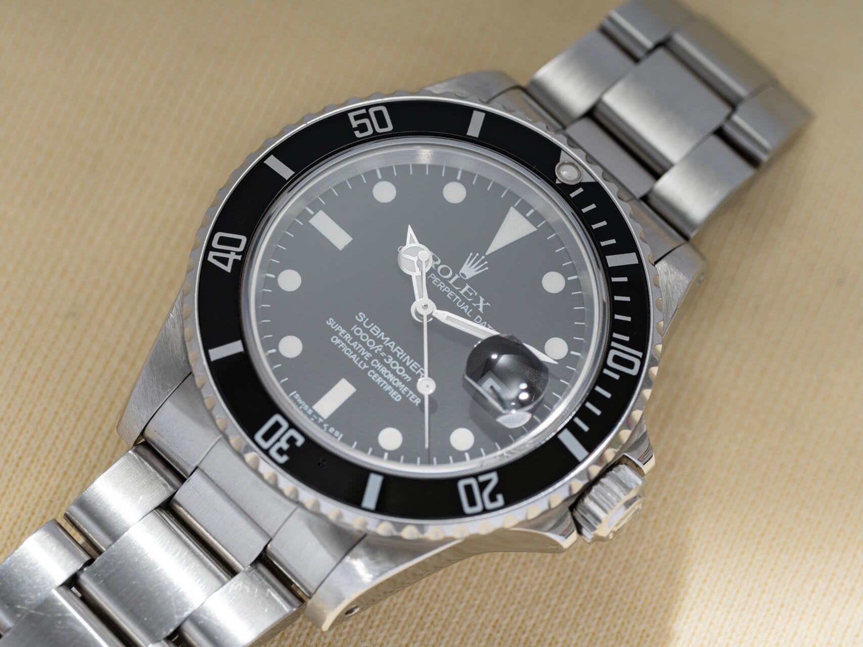 Rolex Submariner Date 168000 Matte Dial B&P