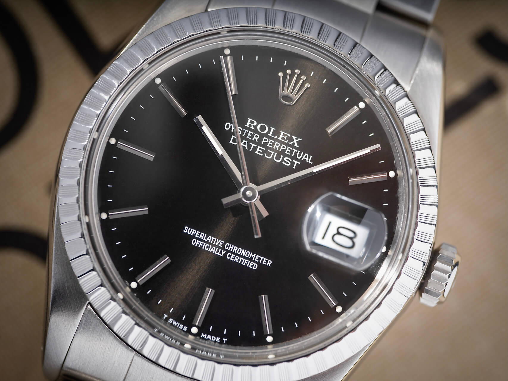 Rolex Datejust 16030 'Smokey Black' B&P