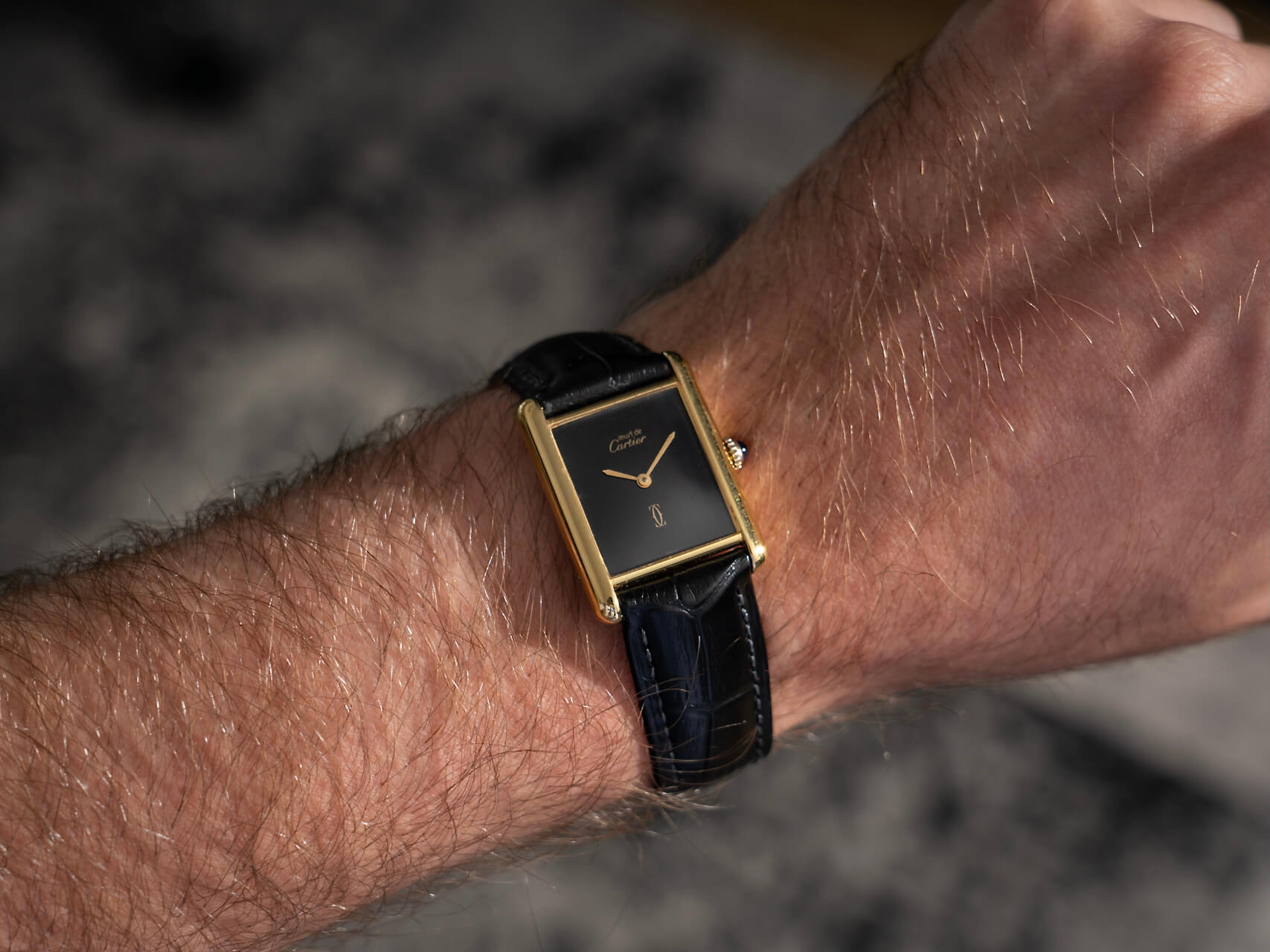 Must de Cartier Tank 'Onyx' B&P