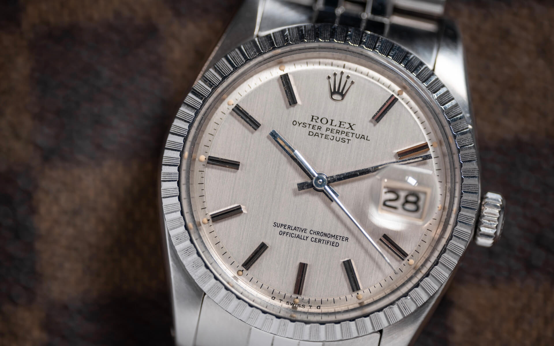 ROLEX DATEJUST 1603 ‘VERTICAL BRUSHED’ SIGMA DIAL