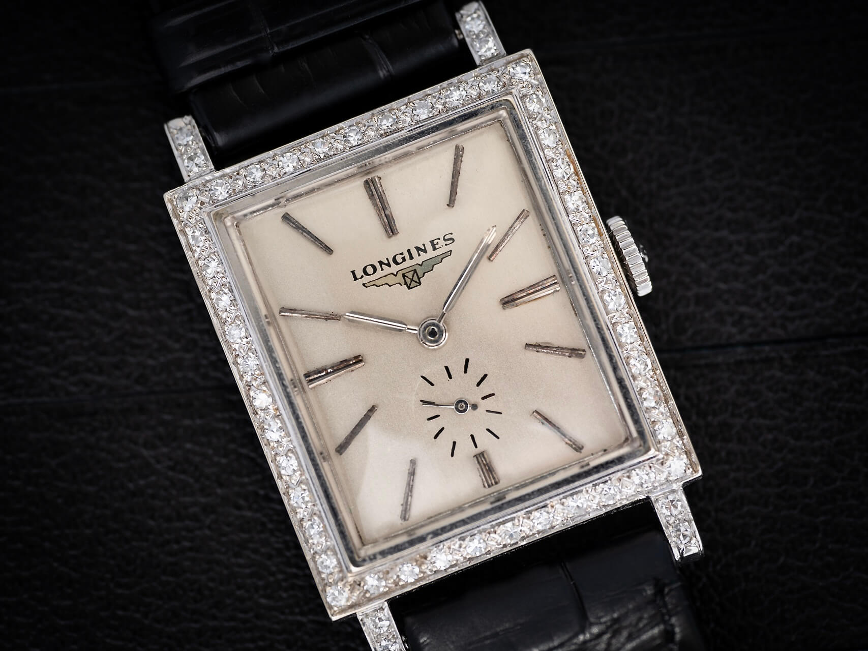 Longines Signet Diamond-Set Case 18k White Gold