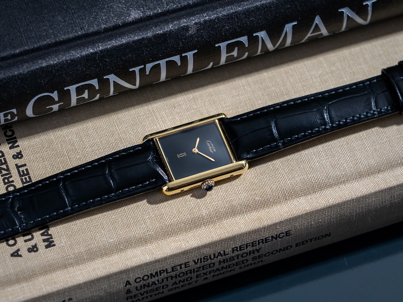 Must de Cartier Tank 'Onyx' B&P