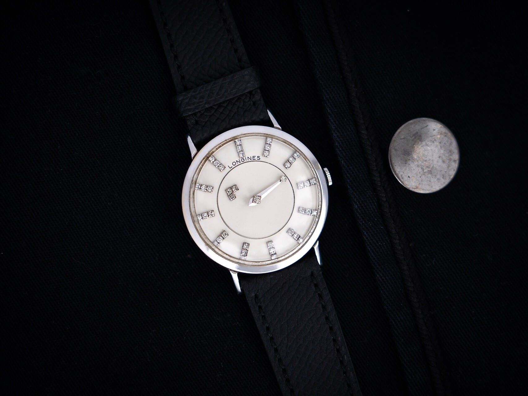 Longines Mystery Dial 14k White Gold