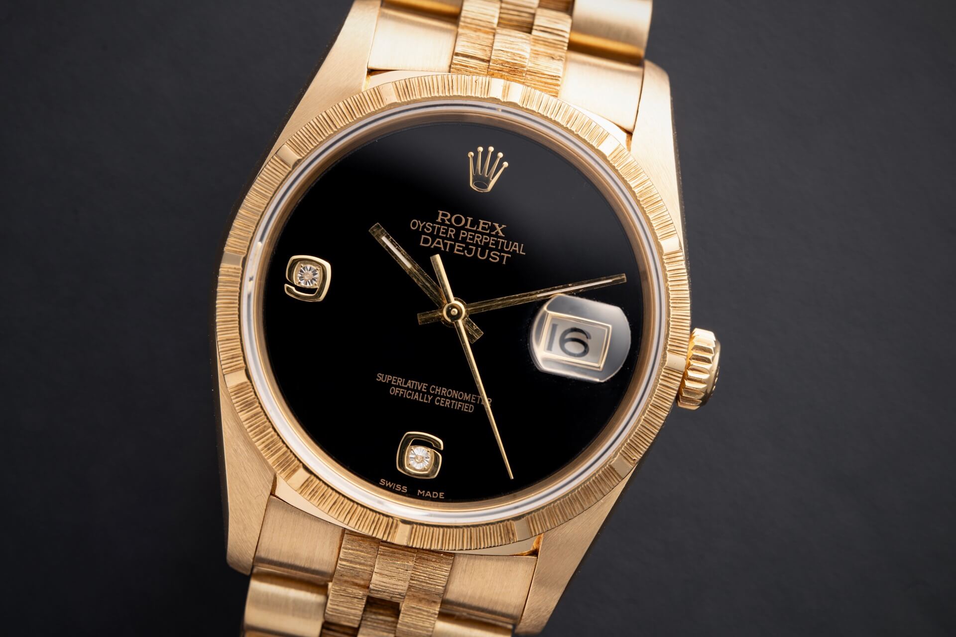 Rolex Datejust 16248 'Bark' Onyx Dial
