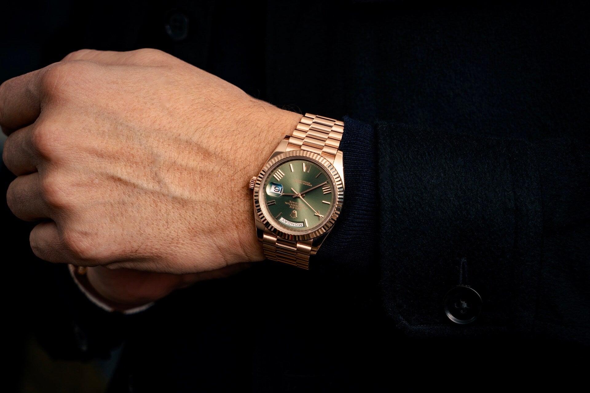 Rolex Day-Date 228235 'Olive' B&P