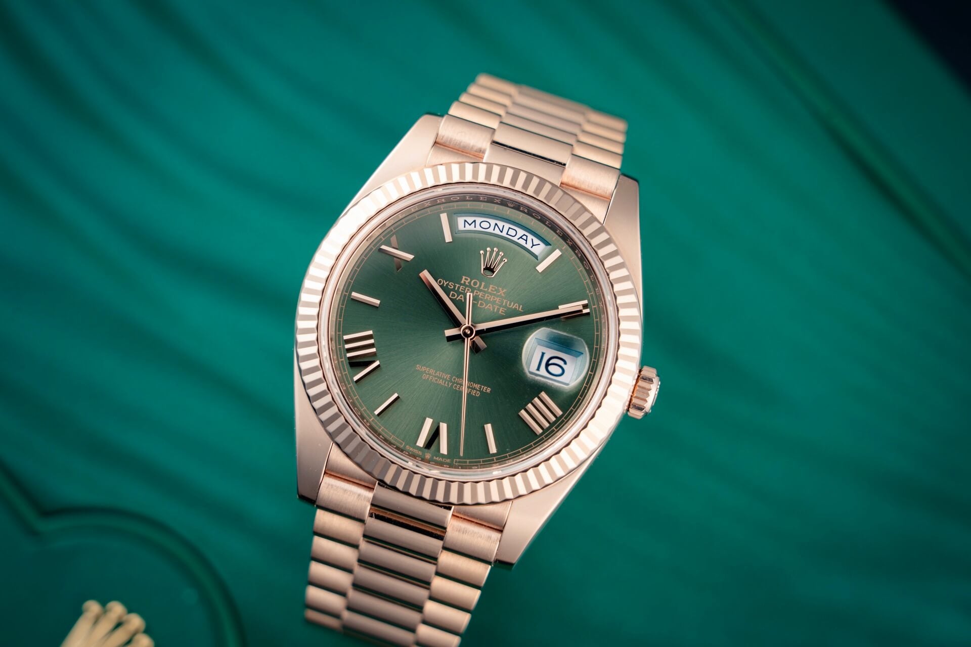 Rolex Day-Date 228235 'Olive' B&P
