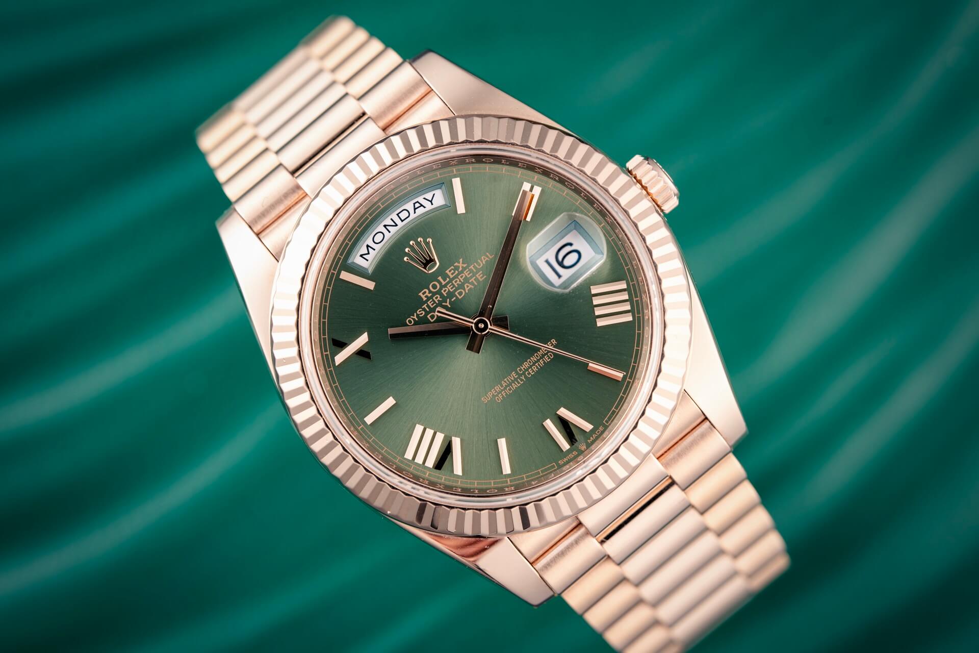 Rolex Day-Date 228235 'Olive' B&P