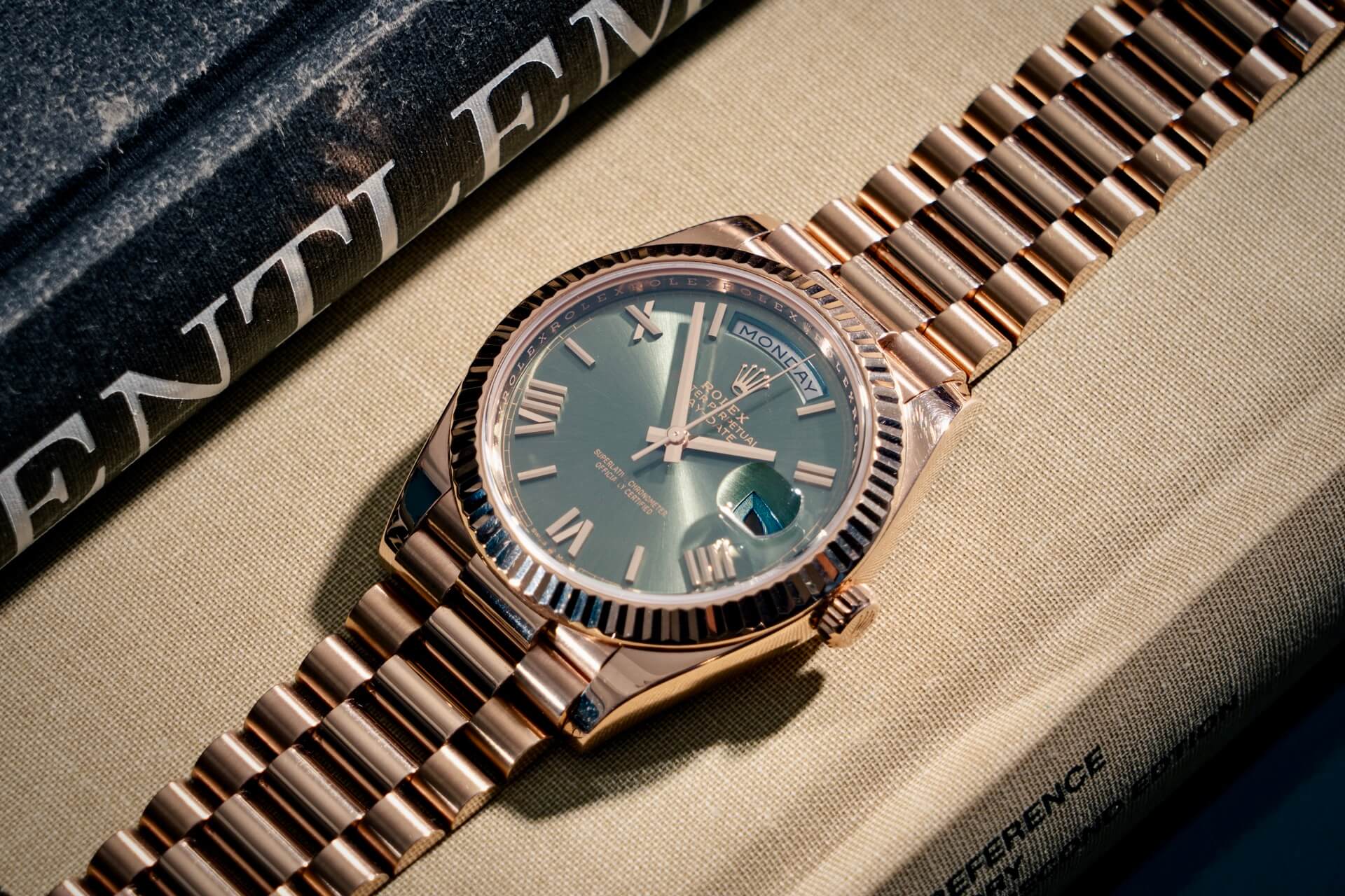 Rolex Day-Date 228235 'Olive' B&P