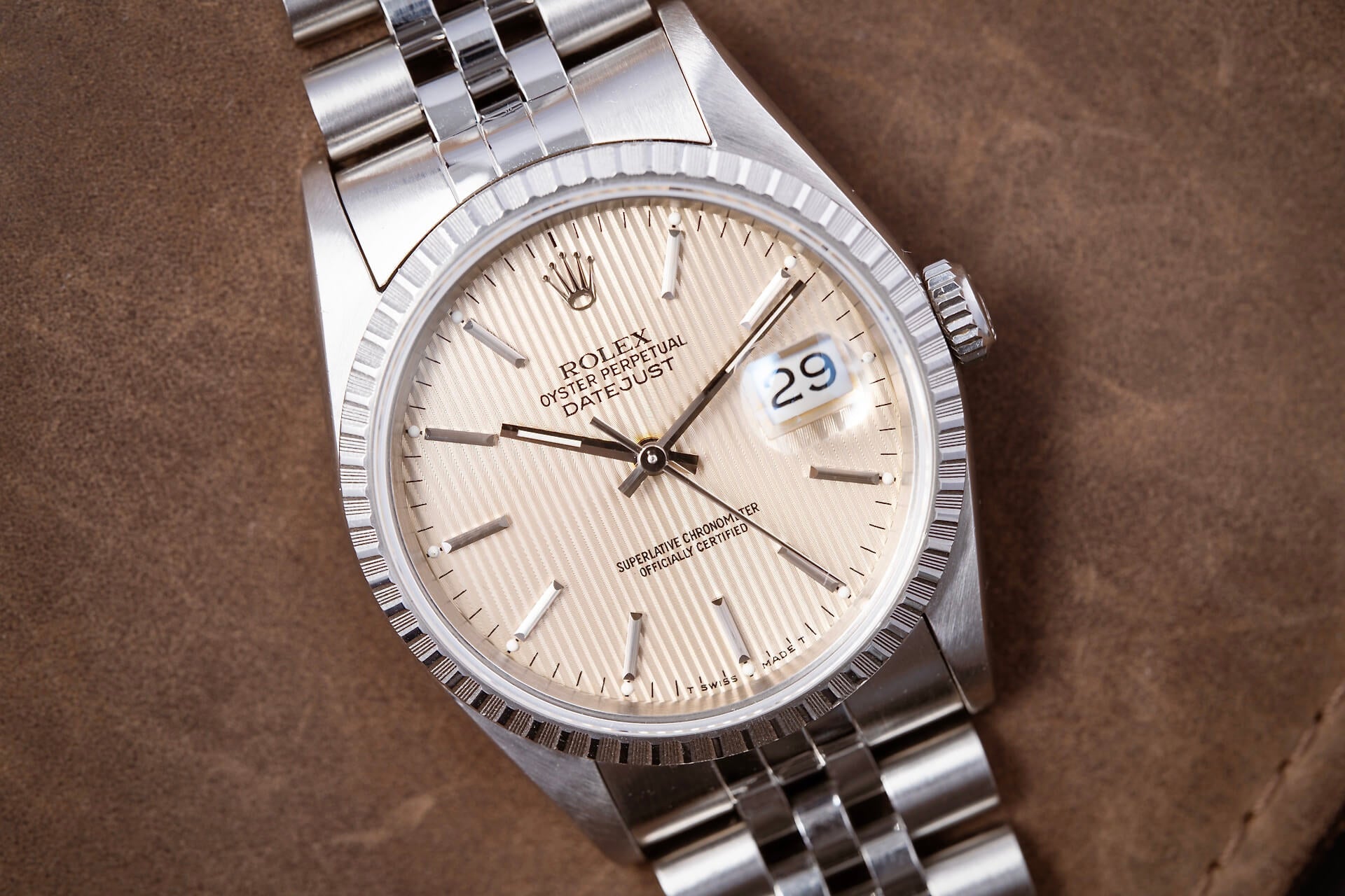 Rolex Datejust 16220 'Champagne Tapestry'