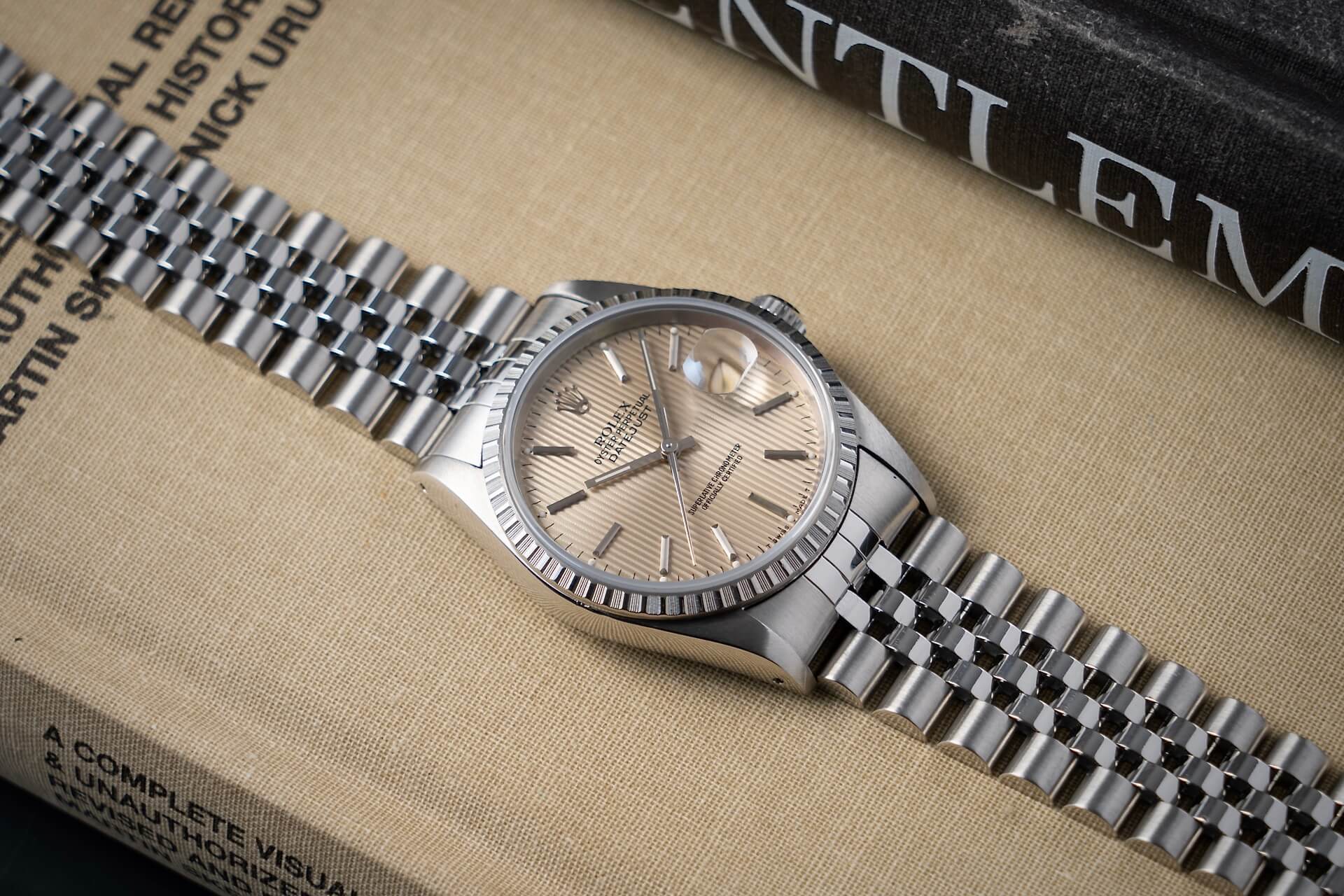 Rolex Datejust 16220 'Champagne Tapestry'