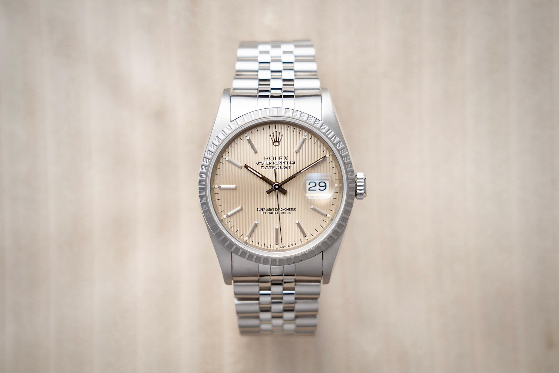 Rolex Datejust 16220 'Champagne Tapestry'