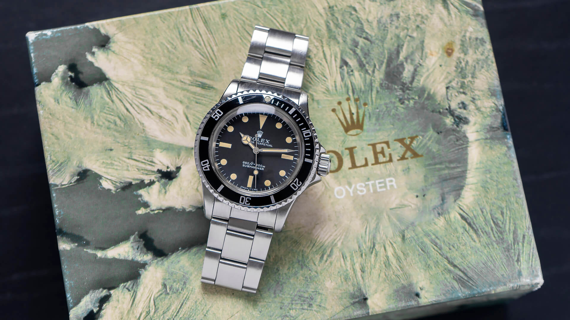 Rolex Submariner 5513 'Serif Dial' OG Box and Service Papers