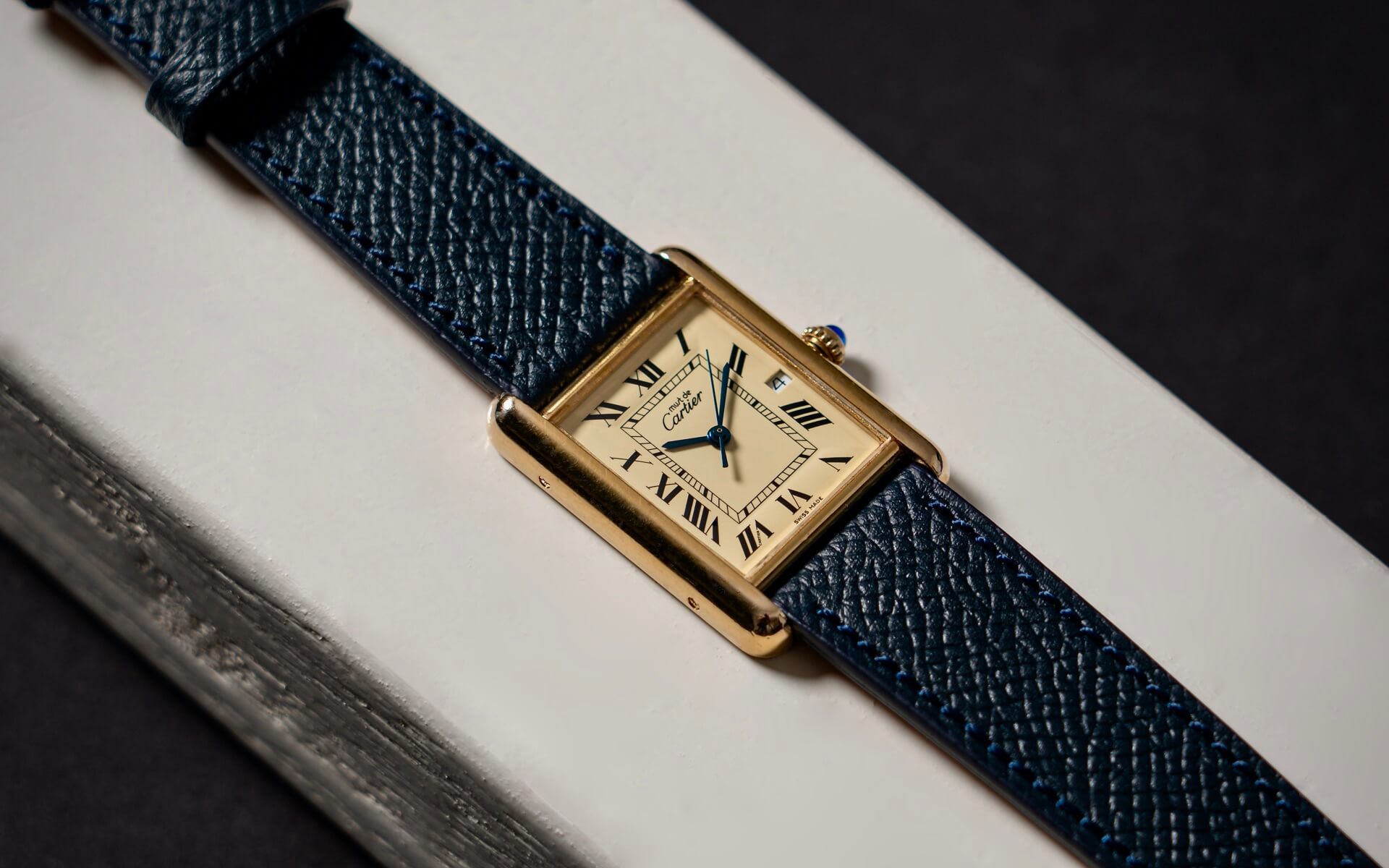 CARTIER TANK LEMON DIAL