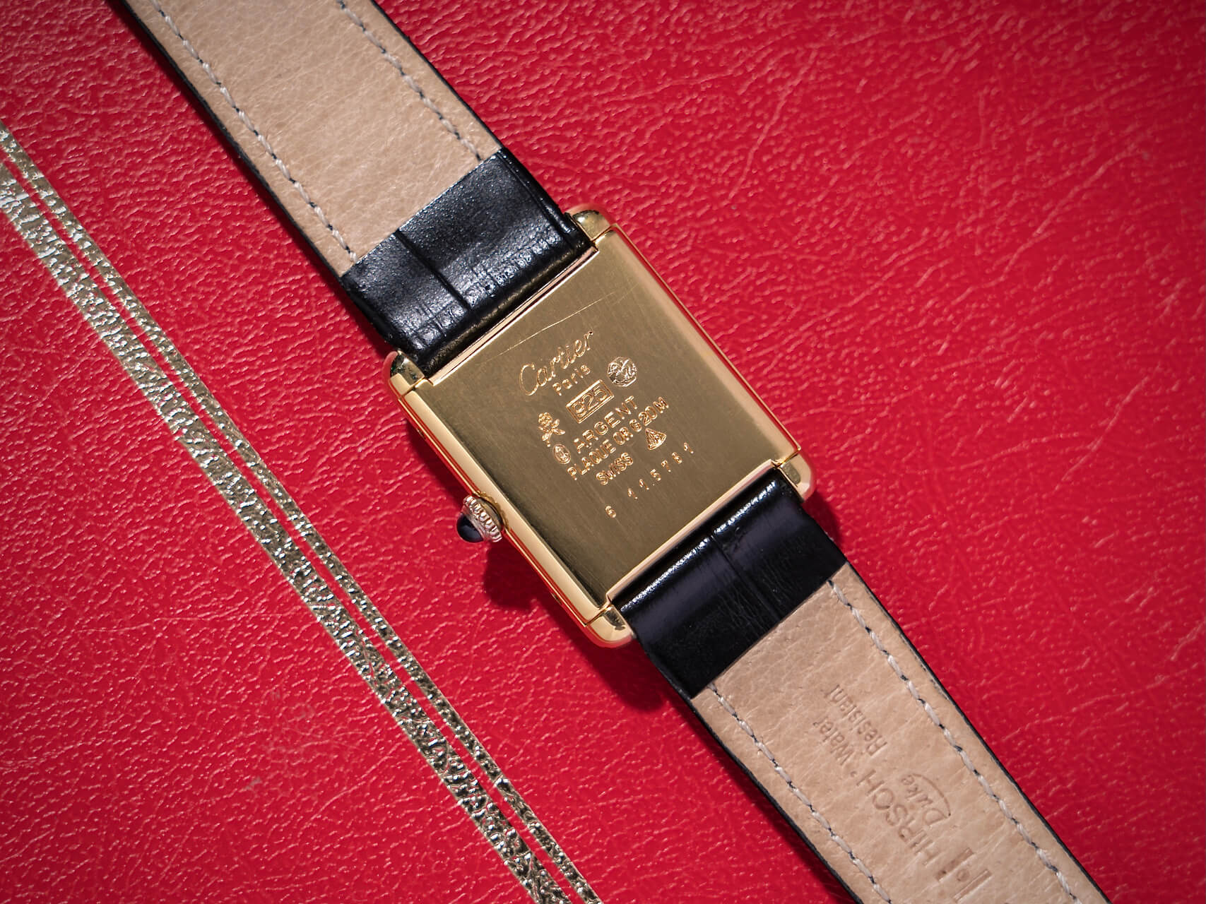 Must de Cartier Tank 'Onyx' B&P