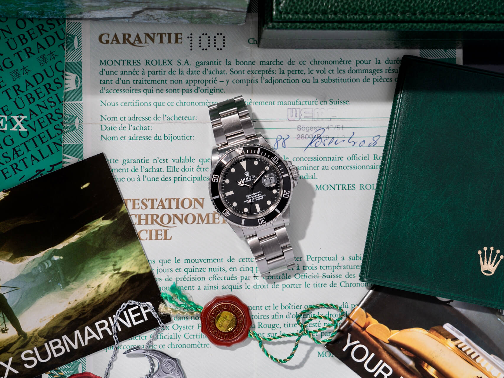 Rolex Submariner Date 168000 Matte Dial B&P