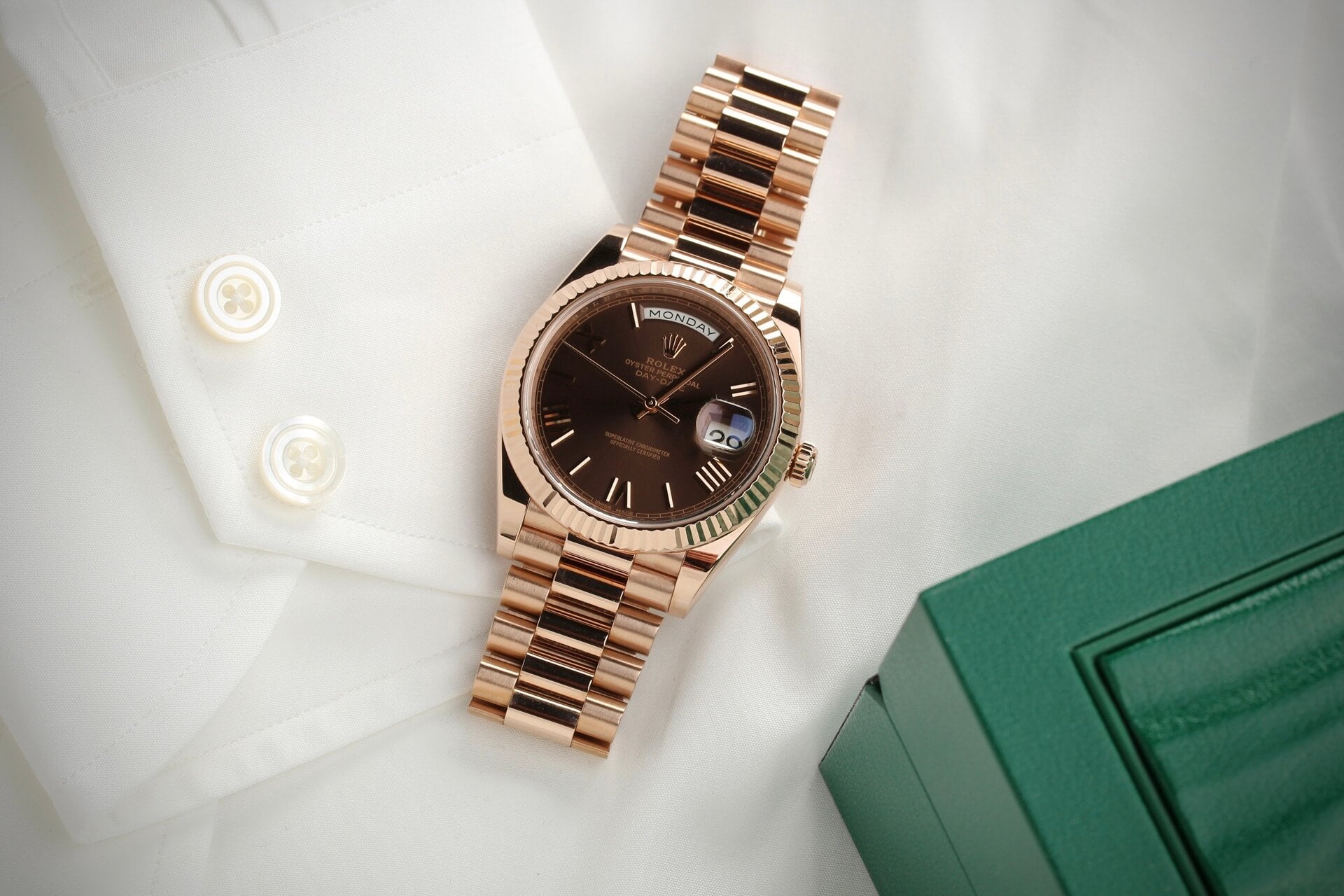 Rolex Day-Date Everose 'Chocolate' B&P