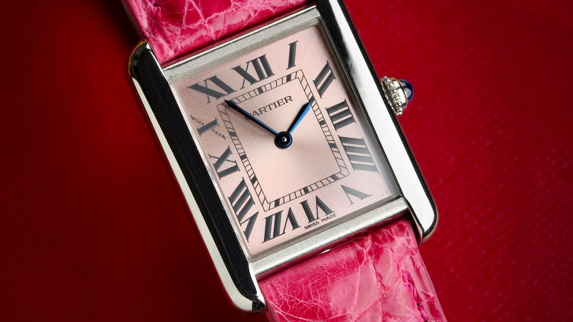 Cartier Tank Solo 3170  'Lady Pink'