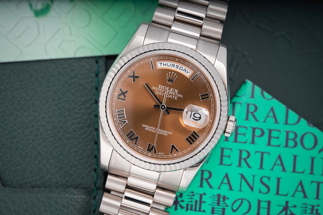 Rolex Day-Date 118239 'Havana Brown' B&P