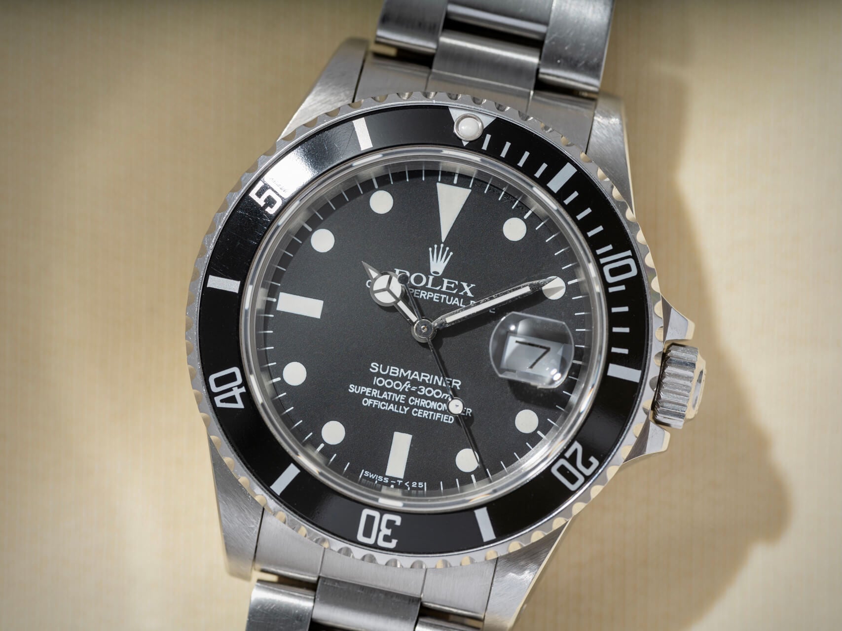 Rolex Submariner Date 168000 Matte Dial B&P