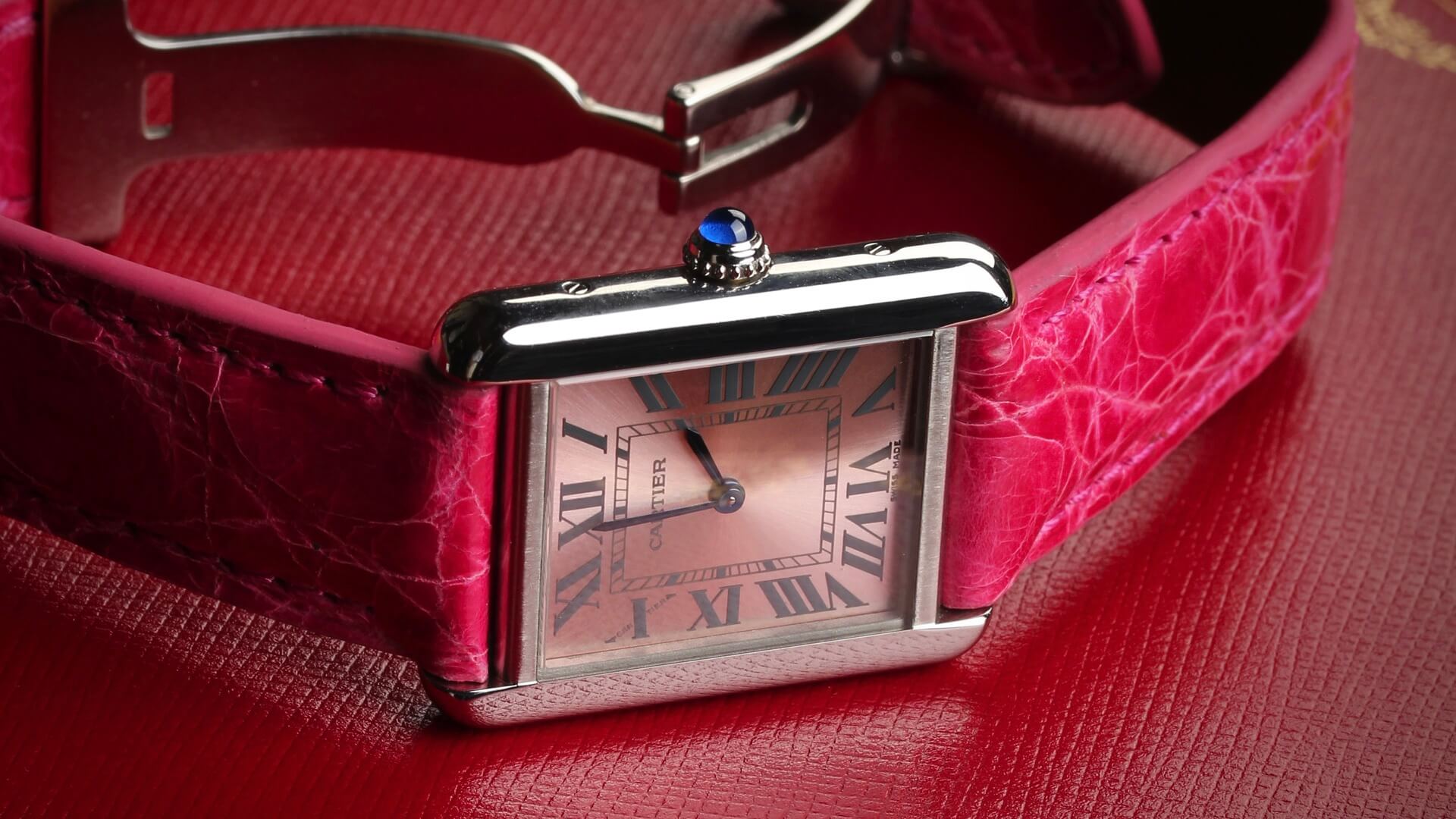 Cartier Tank Solo 3170  'Lady Pink'