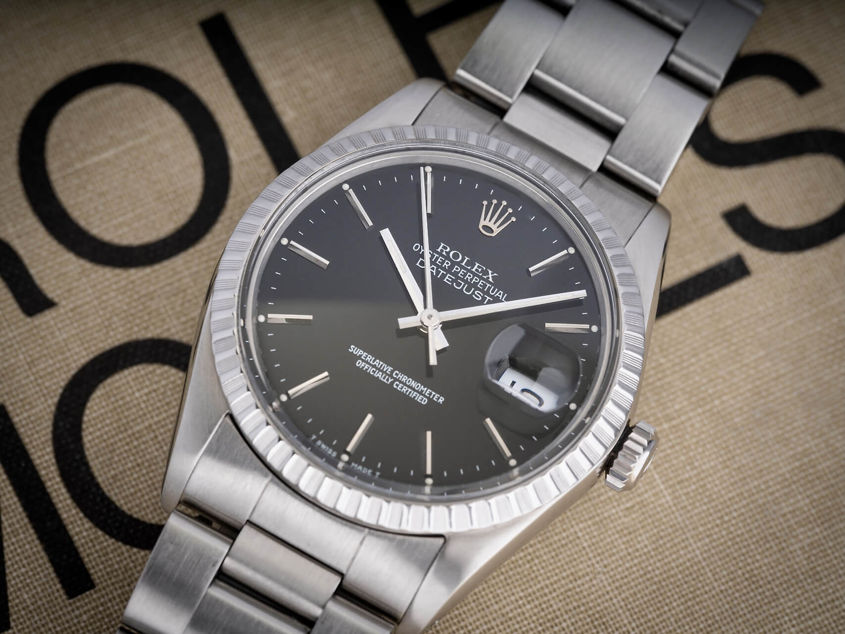 Rolex Datejust 16030 'Smokey Black' B&P