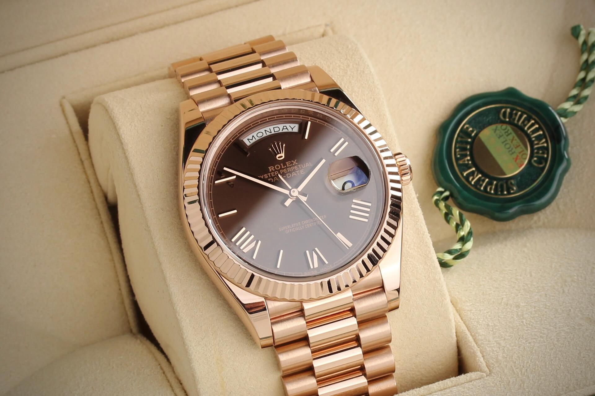 Rolex Day-Date Everose 'Chocolate' B&P