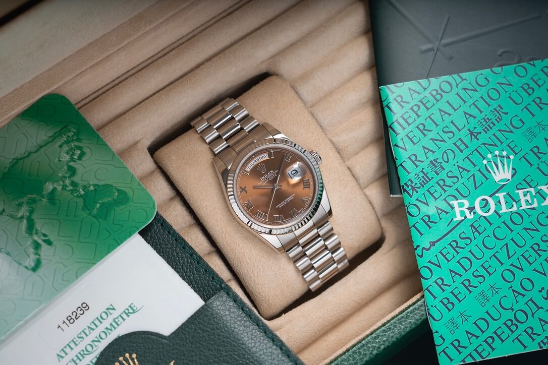Rolex Day-Date 118239 'Havana Brown' B&P