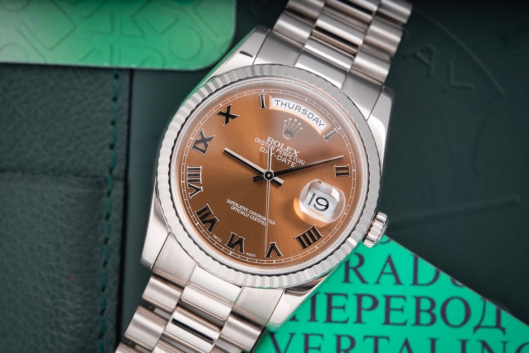 Rolex Day-Date 118239 'Havana Brown' B&P