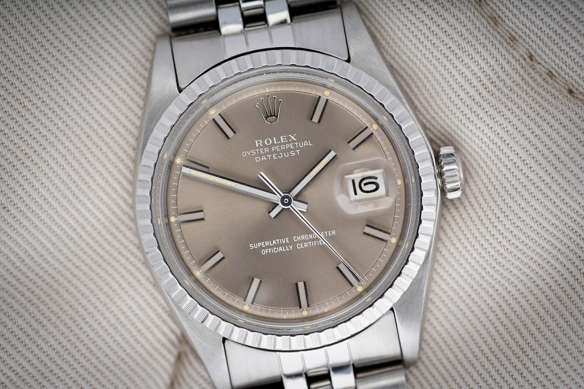 Rolex Datejust 1603 'Taupe Wide Boy Sigma'