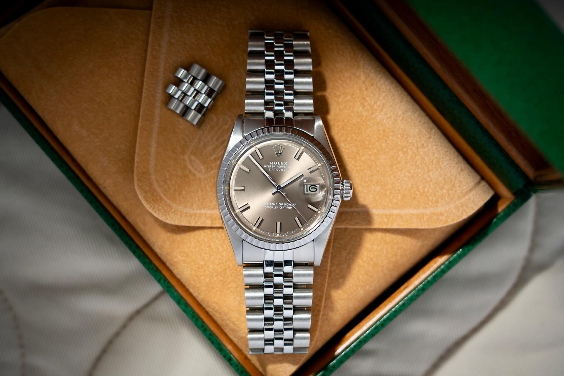 Rolex Datejust 1603 'Taupe Wide Boy Sigma'