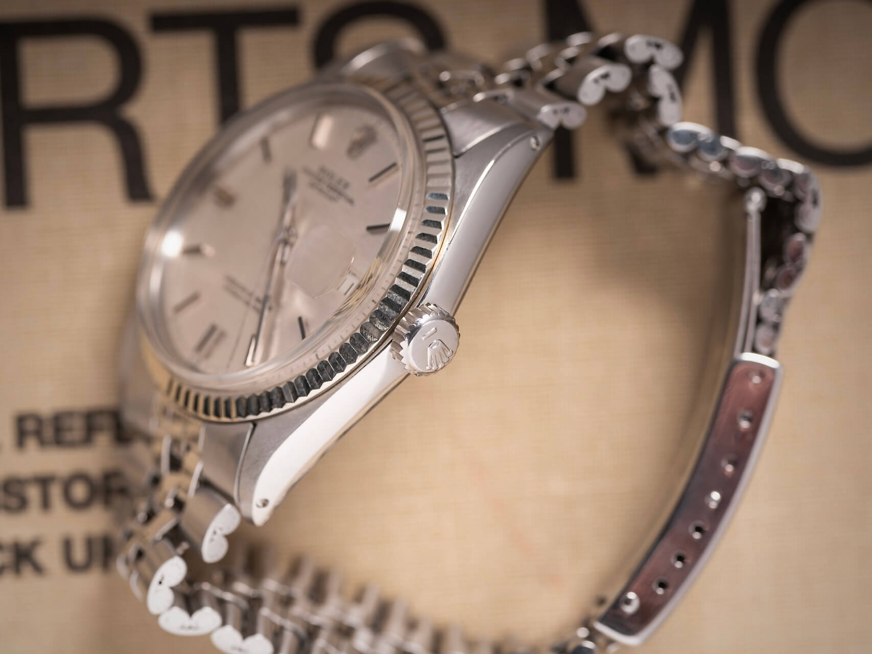 Rolex Datejust 1601 No Lume 'Black Out' Linen Dial