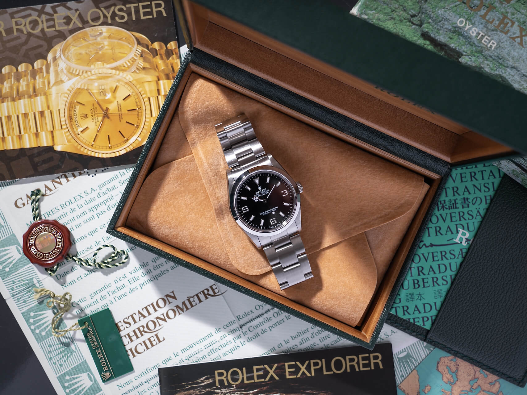 Rolex Explorer I reference 14270 B&P