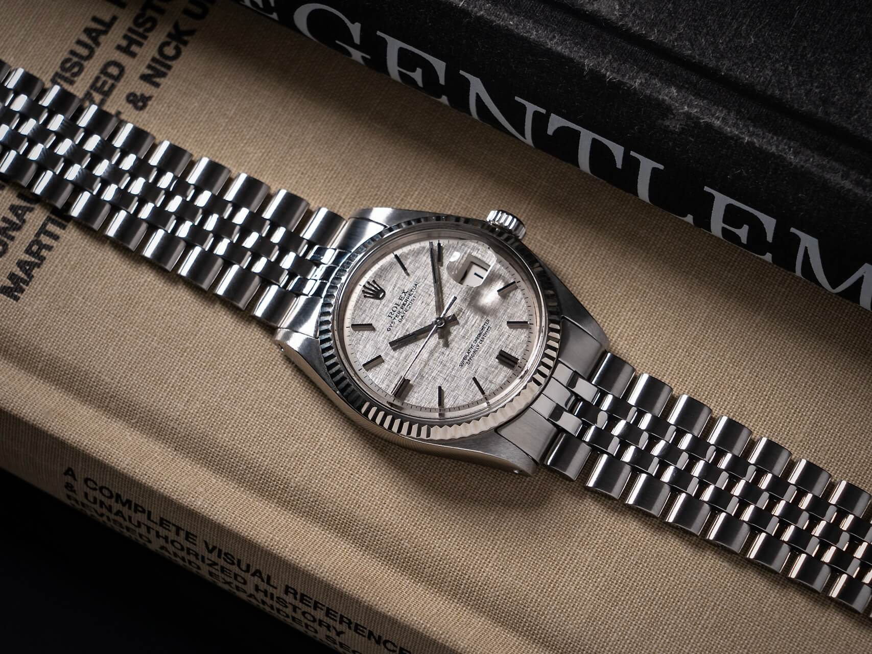 Rolex Datejust 1601 No Lume 'Black Out' Linen Dial