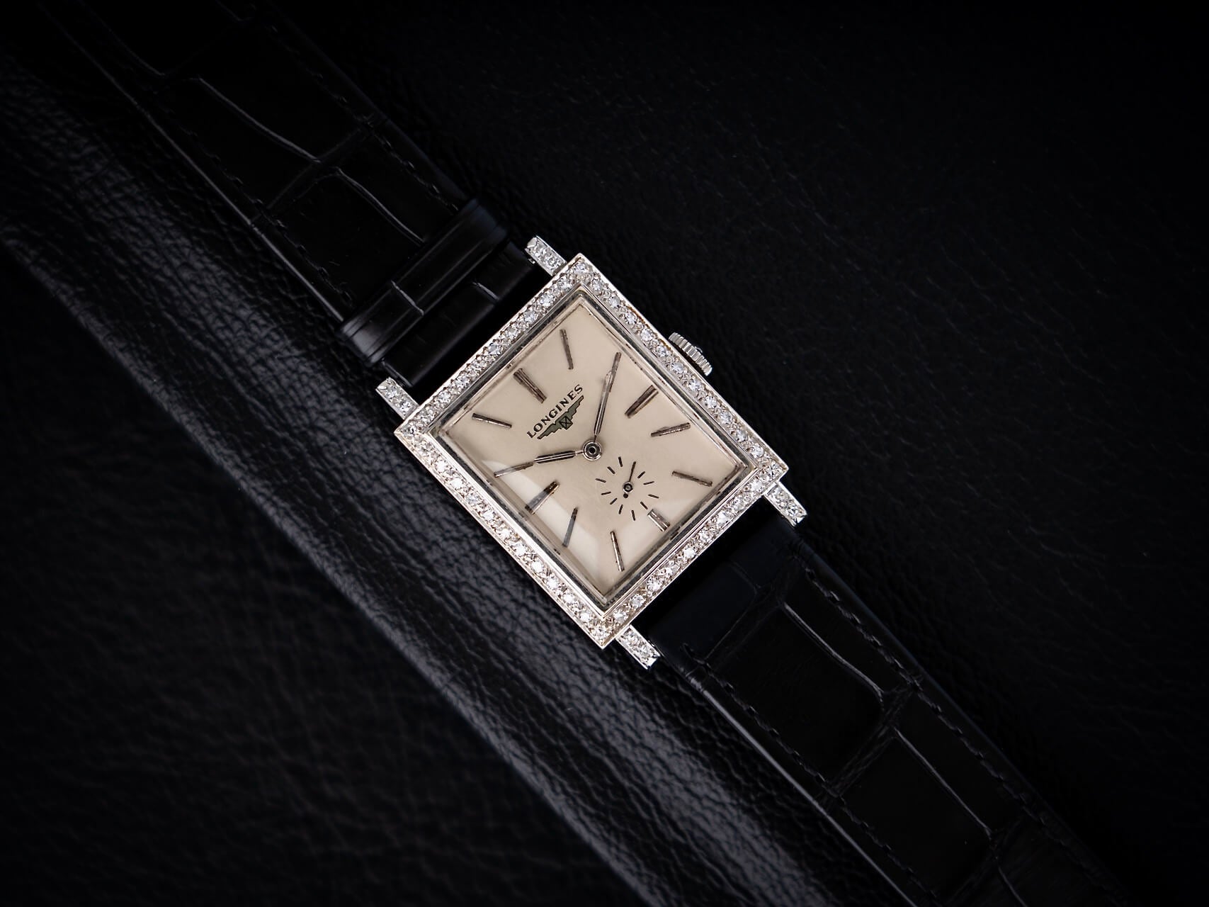 Longines Signet Diamond-Set Case 18k White Gold