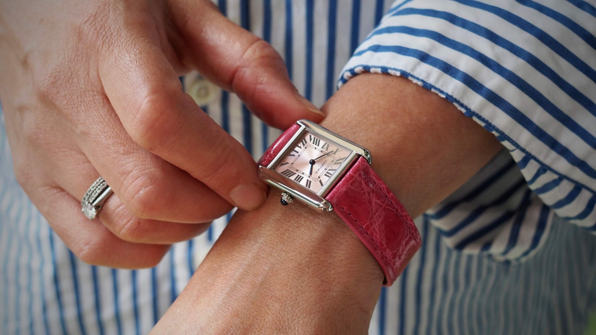 Cartier Tank Solo 3170  'Lady Pink'