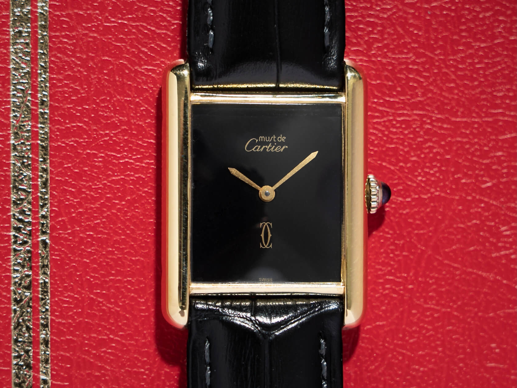 Must de Cartier Tank 'Onyx' B&P