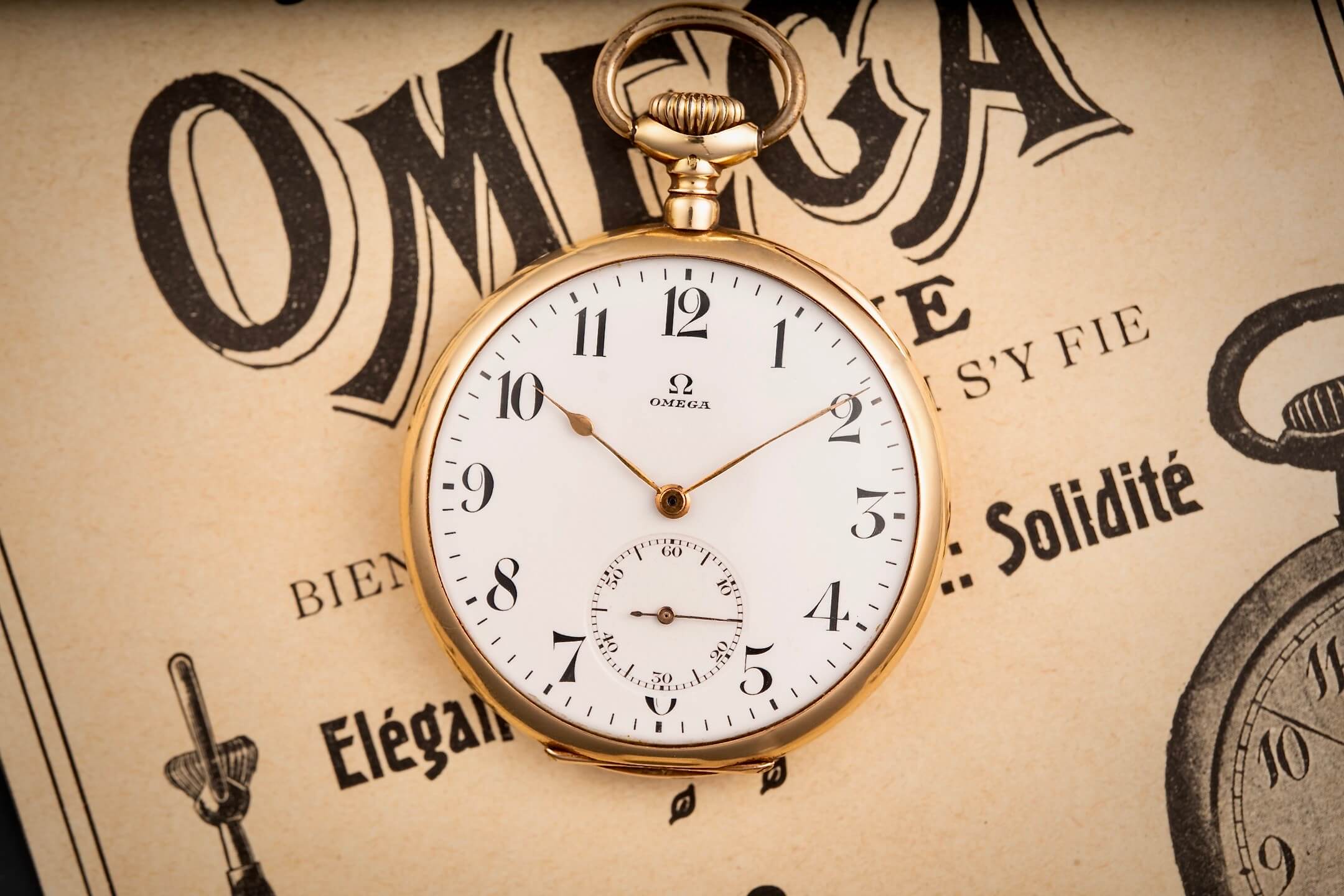 Omega Pocketwatch Enamel Dial