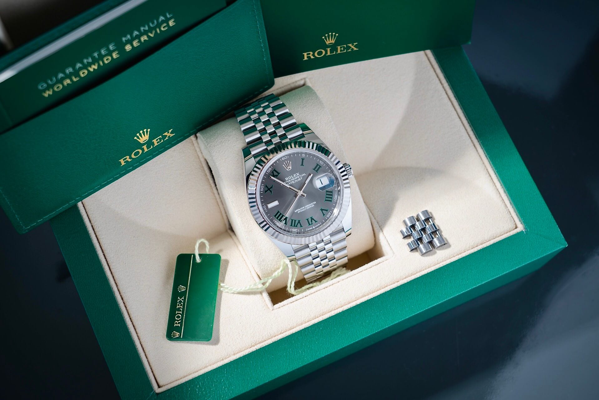 Rolex Datejust 126334 'Wimbledon' B&P