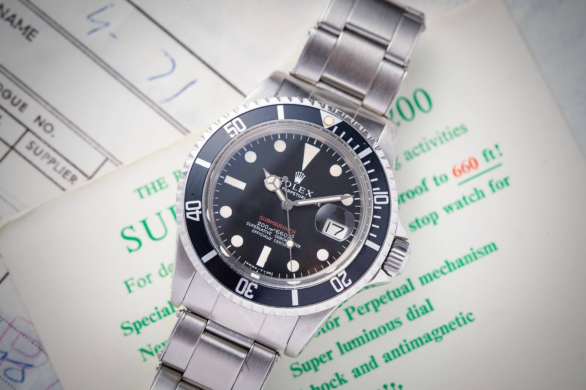 Rolex Submariner 1680 Red MK1 B&P