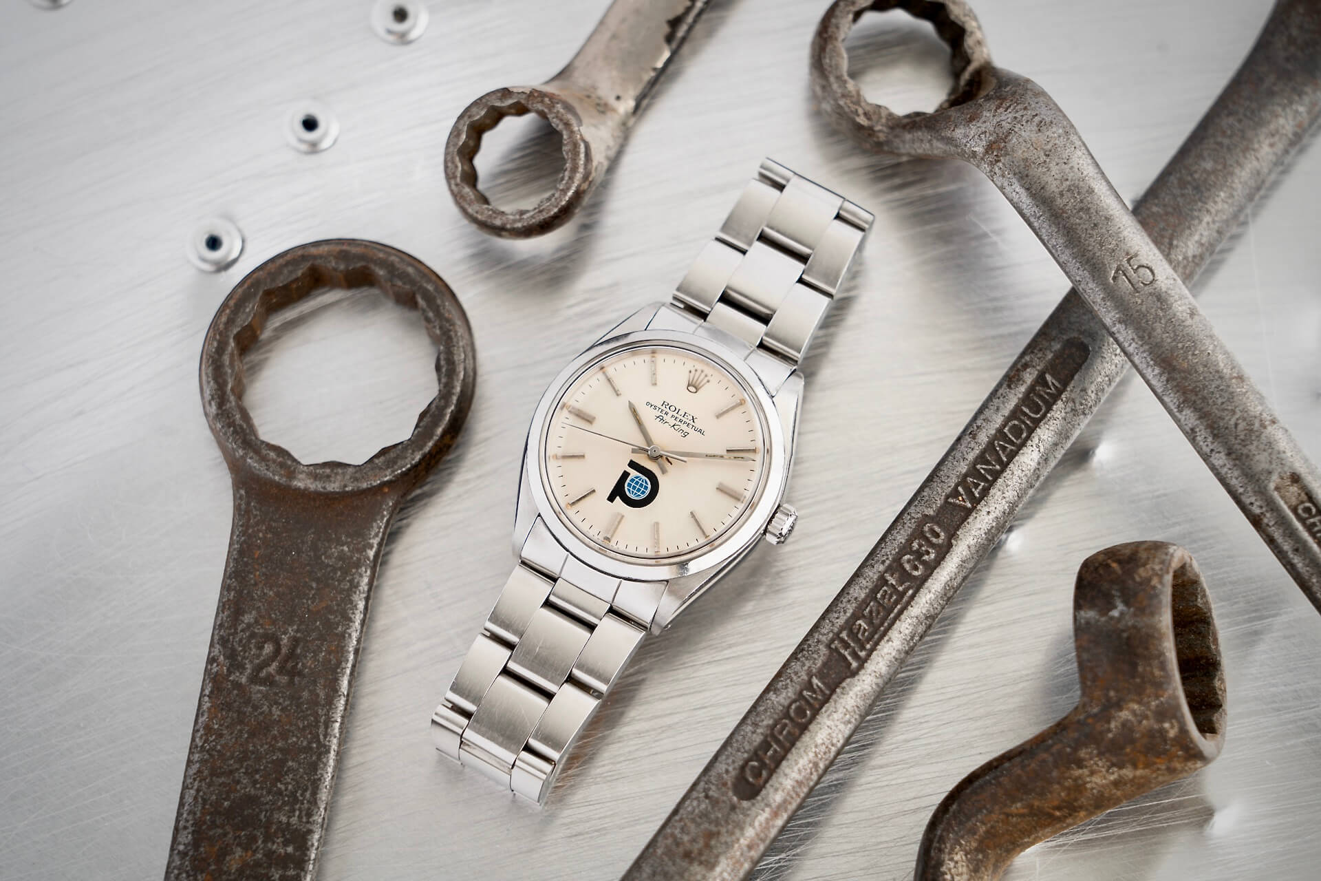 Rolex Airk-king 5500 Pool Intairdril Logo Dial 'Pool Oil'