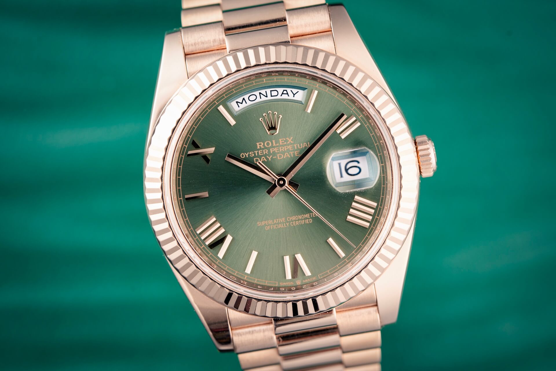 Rolex Day-Date 228235 'Olive' B&P
