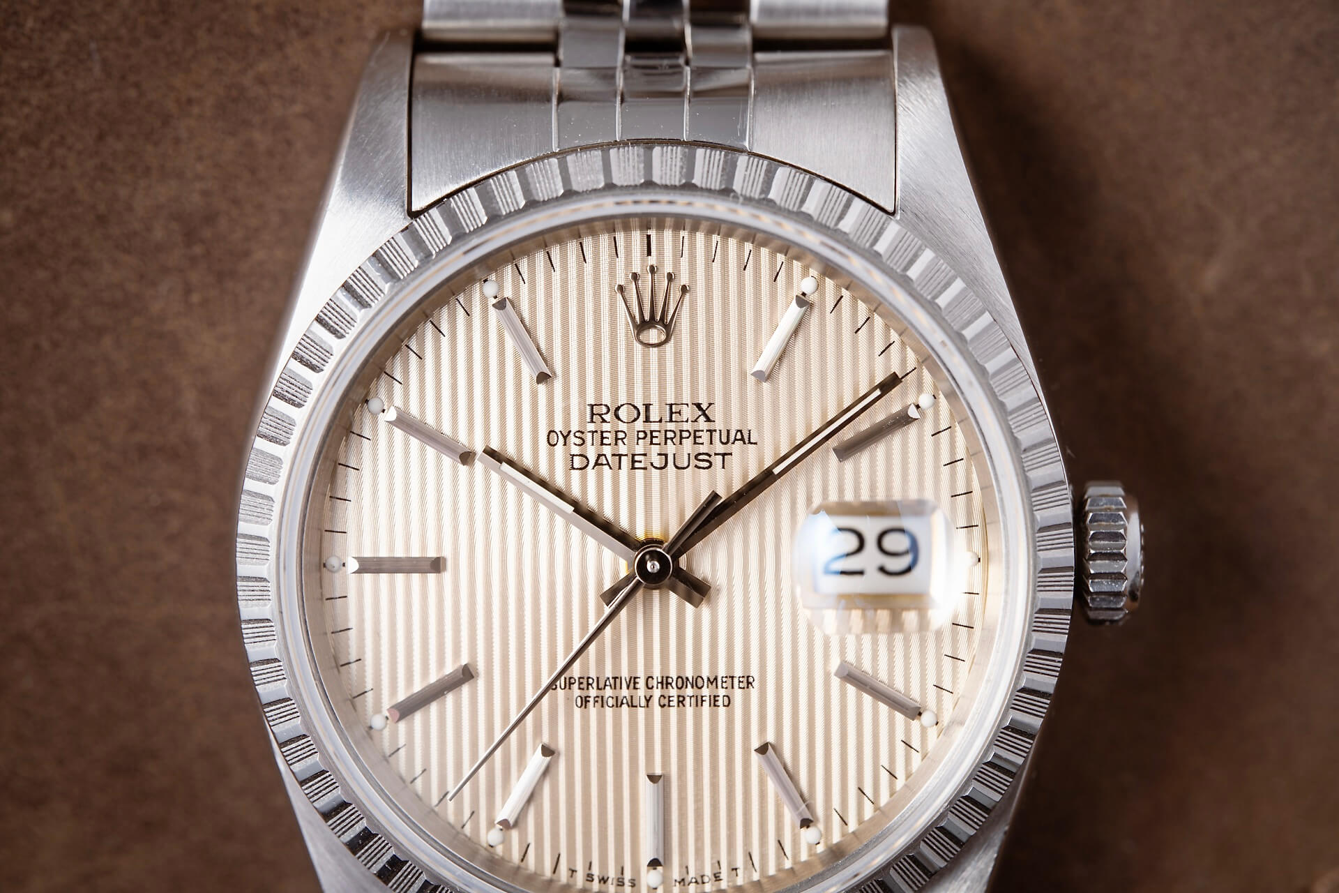 Rolex Datejust 16220 'Champagne Tapestry'