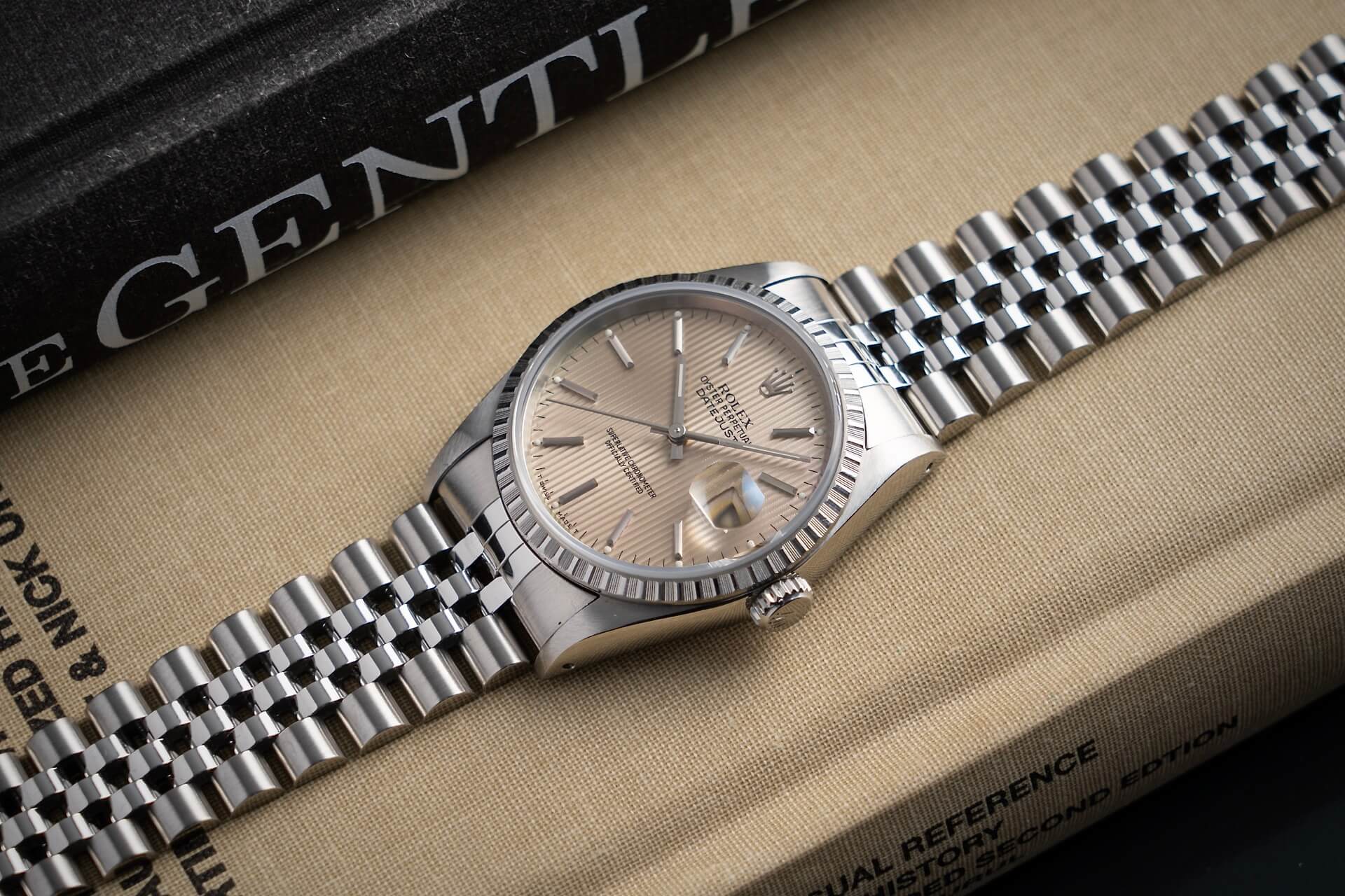 Rolex Datejust 16220 'Champagne Tapestry'