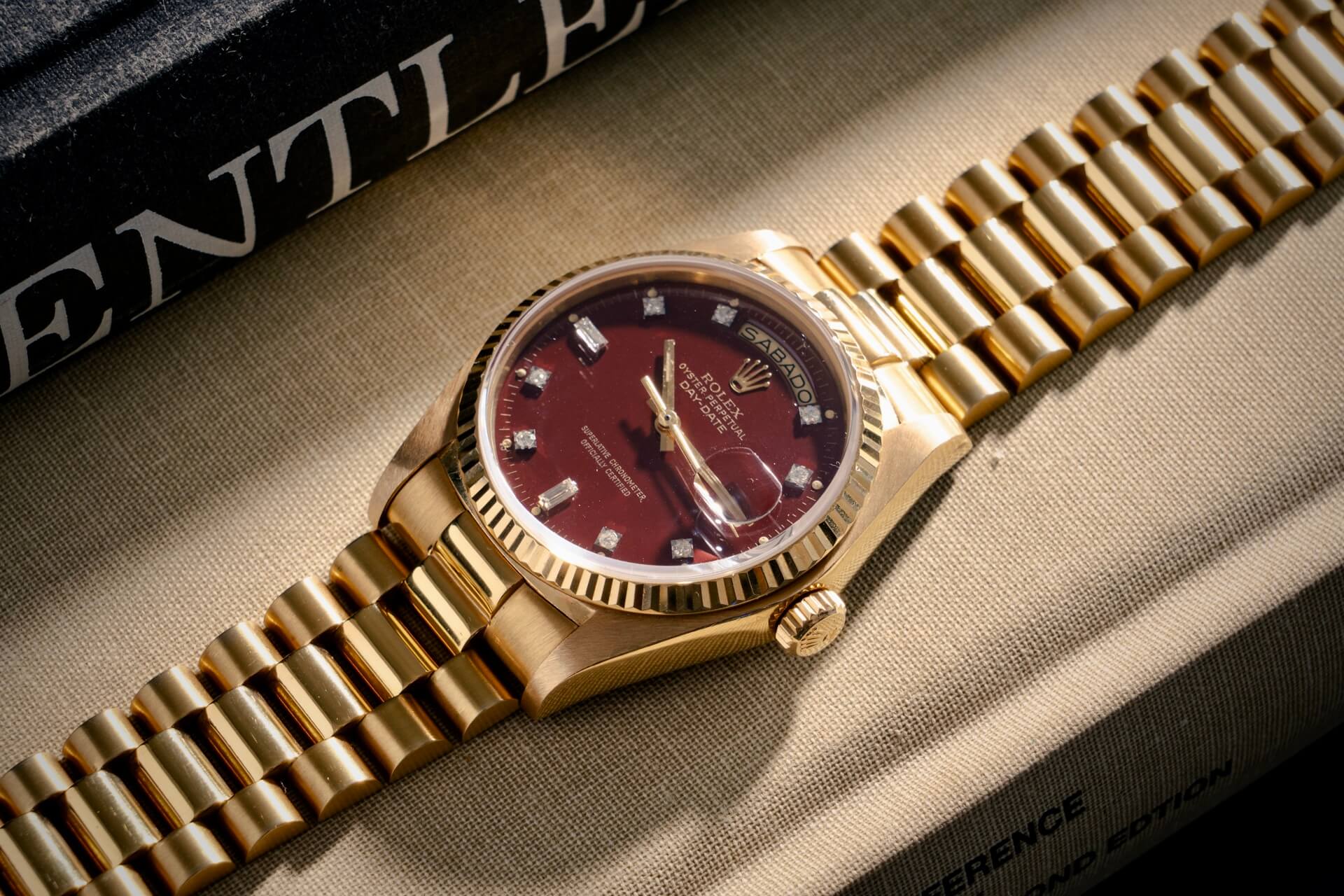 Rolex Day-Date 18038 ‘Diamond Oxblood Stella’