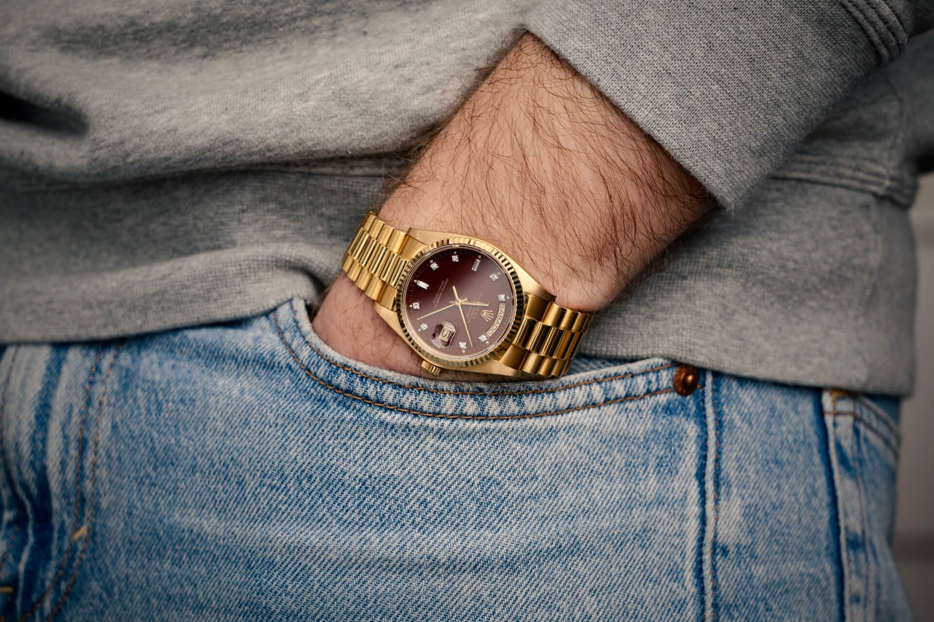Rolex Day-Date 18038 ‘Diamond Oxblood Stella’
