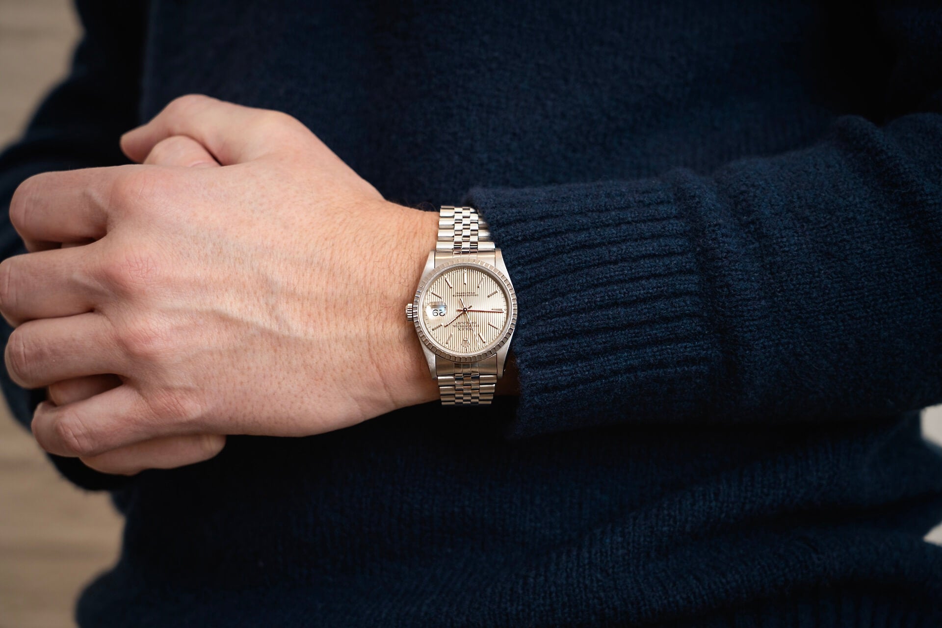 Rolex Datejust 16220 'Champagne Tapestry'
