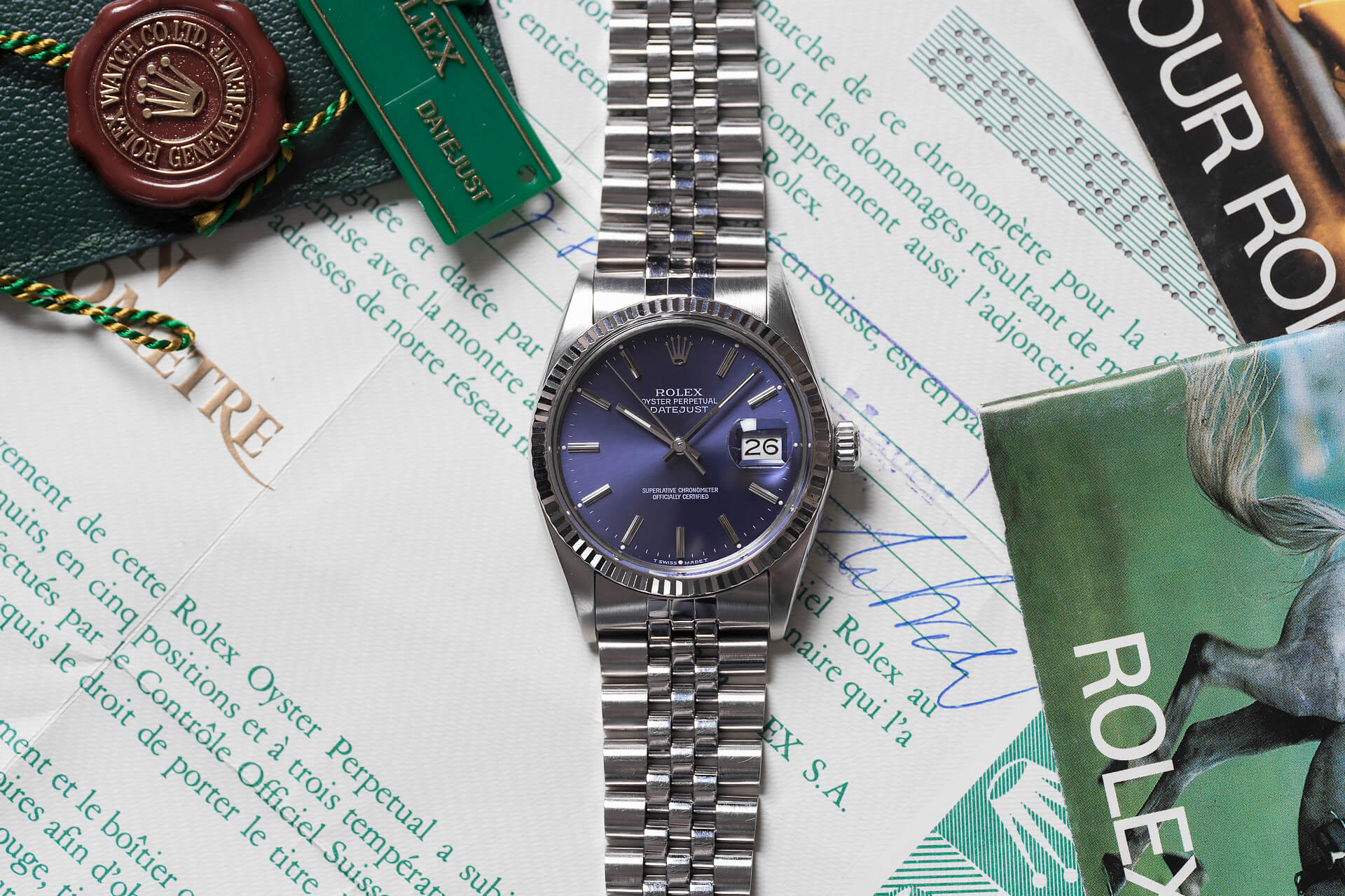 ROLEX DATEJUST BOX & PAPERS 16014