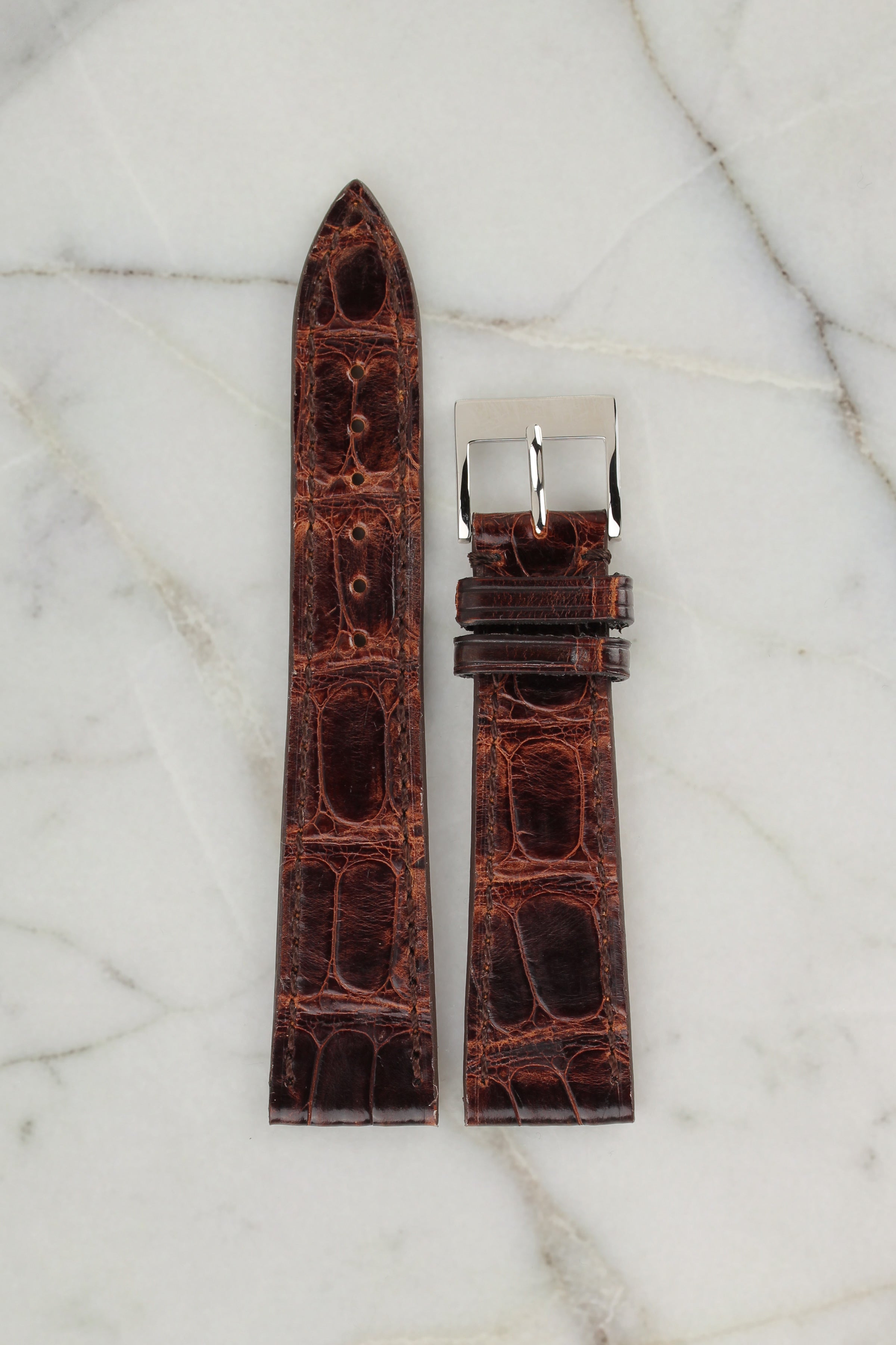 時計 18mm Real CROCODILE Watch Straps Vintage Vintage Alligator Watch Strap – WATCHWORKS