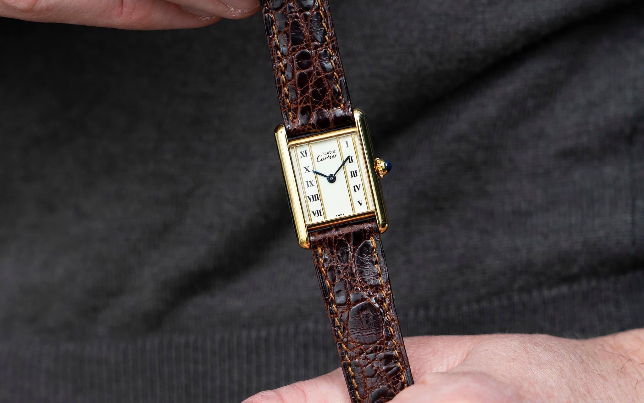 CARTIER TANK ‘ROMAN PILLAR’ DIAL